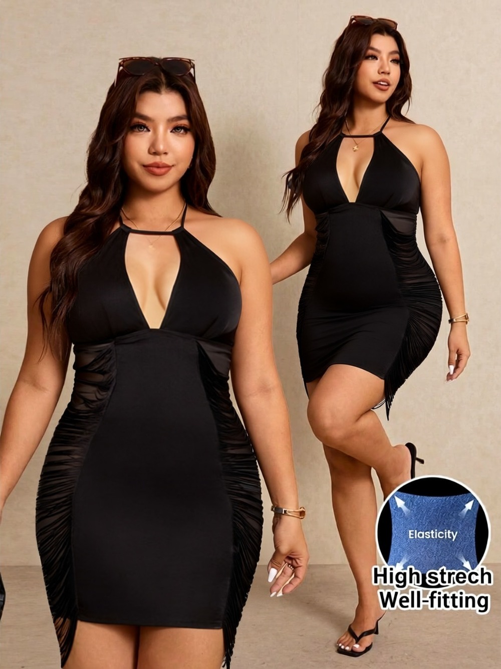 Maxi Dress Halter - Gaun Halter Ukuran Besar Wanita untuk