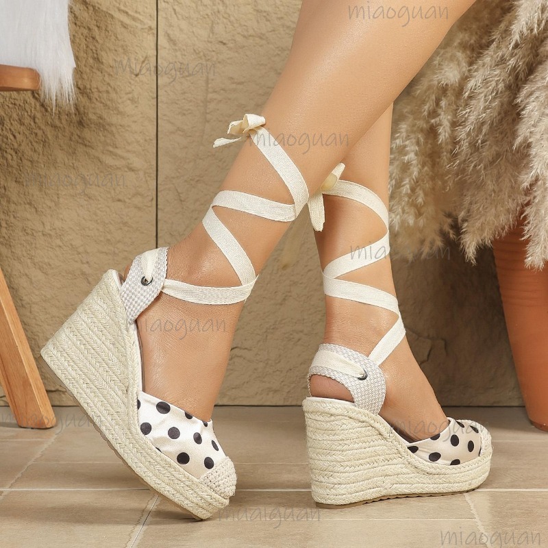 Sandal Espadrille Wanita Motif - Wedge Espadrille Women ulasan dan harga