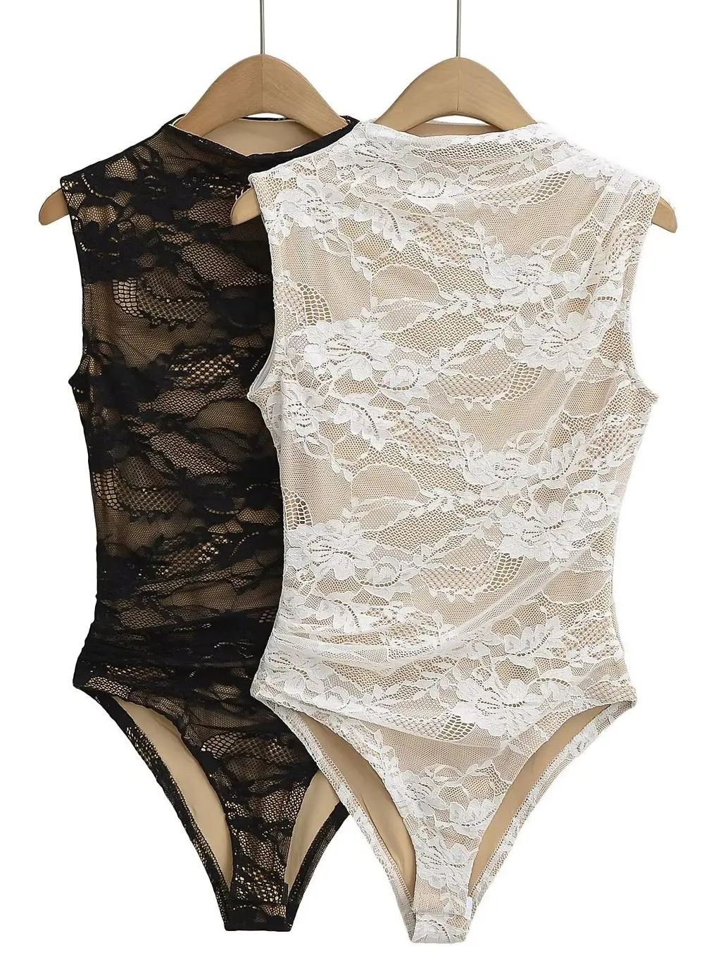 Bodysuit Renda Tanpa Lengan Hi - Romper Floral Print ulasan dan harga