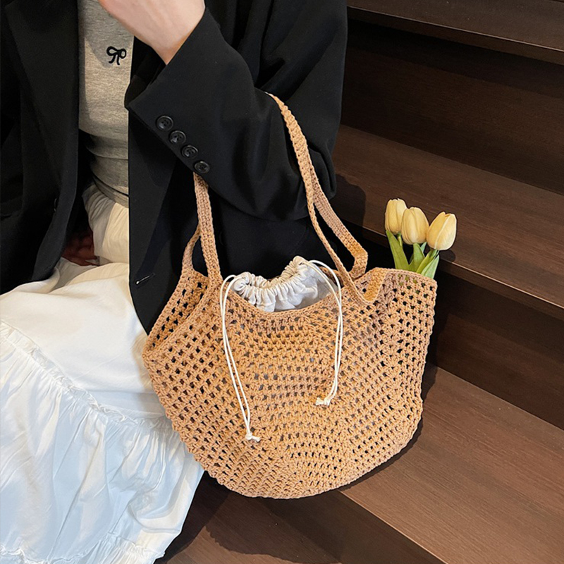 Tas Tote Anyaman Jerami Pantai - Tote Bag Beach ulasan dan harga